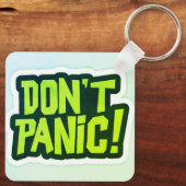 Don't Panic premium design Keychain (Achterkant)