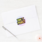Don't Panic premium design  Ronde Sticker (Envelop)