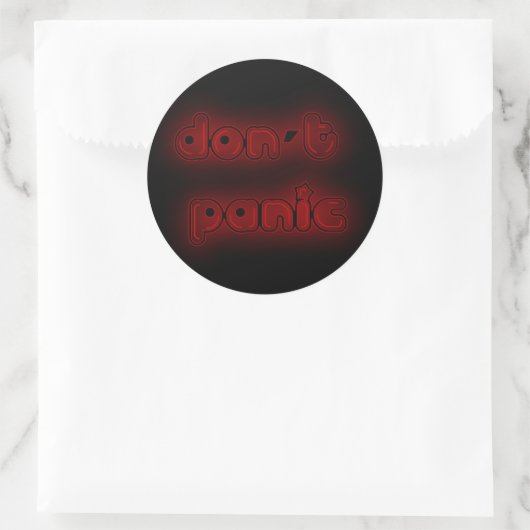 DON'T PANIC RONDE STICKER (Tas)