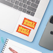 Don't Panic Sticker Pack (Laptop met iPhone)