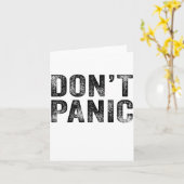 Don't Panic Vintage Distressed Sarcastic Funny Ret Kaart (Gele Bloem)