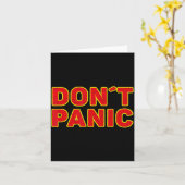 Don't Panic Vintage Distressed, Sarcastic Panickin Kaart (Gele Bloem)