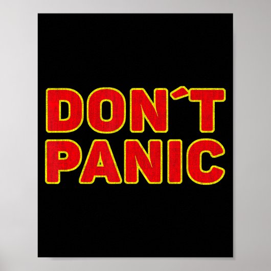 Don't Panic Vintage Distressed, Sarcastic Panickin Poster (Voorkant)