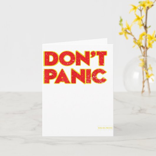 Don't Panic Vintage Distressed Shirt  Kaart (Gele Bloem)