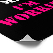 Don't Pet Me I'm Working Funny Service  Poster (Hoek)