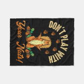 Don't Play With Your Nuts Squirrel Fleece Deken (Voorkant (Horizontaal))