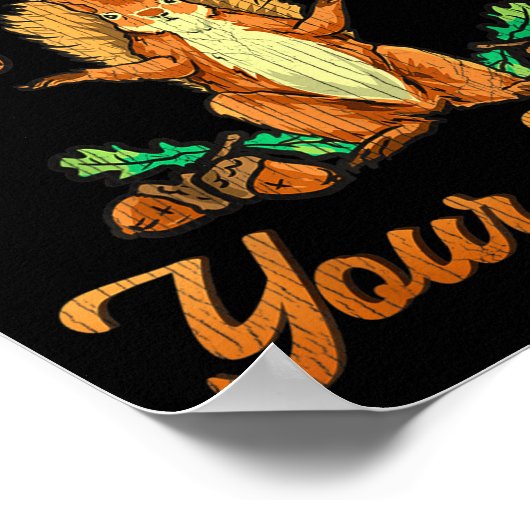 Don't Play With Your Nuts Squirrel  Poster (Hoek)