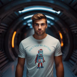 Don't Push My Buttonnen Funny Robot Graphic T-shirt<br><div class="desc">Een voorbeeld van een retro-stijl robot begeleidt de grappige slogan DON'T PUSH MY BUTTONNEN op dit grafisch t-shirt.</div>