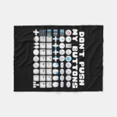 Don't Push My Buttons Gamer Gaming Funny Game  Fleece Deken (Voorkant (Horizontaal))