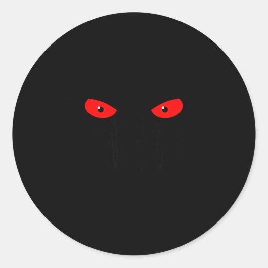 Don't Push My Buttons_ Red Eyes _ Sarcastic Attitu Ronde Sticker (Voorkant)