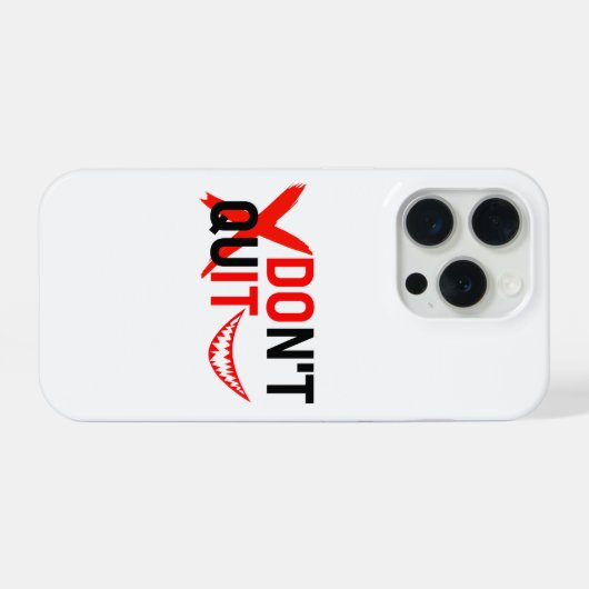 DON'T QUIT – Bold Red Motivation Design iPhone Hoesje (Achterkant horizontaal)