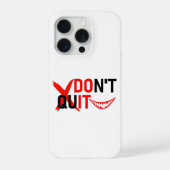 DON'T QUIT – Bold Red Motivation Design iPhone Hoesje (Achterkant)