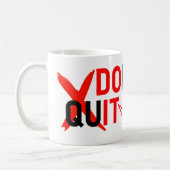 DON'T QUIT – Bold Red Motivation Design Koffiemok (Links)