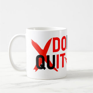 DON'T QUIT – Bold Red Motivation Design Koffiemok