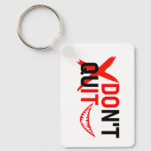 DON'T QUIT – Bold Red Motivation Design Sleutelhanger (Voorkant)