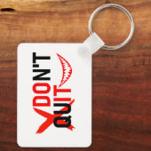 DON'T QUIT – Bold Red Motivation Design Sleutelhanger (Achterkant)