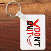 DON'T QUIT – Bold Red Motivation Design Sleutelhanger (Voorkant)