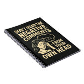 Don't read the negative comments notitieboek (Rechterzijde)