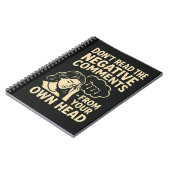 Don't read the negative comments notitieboek (Linkerzijde)