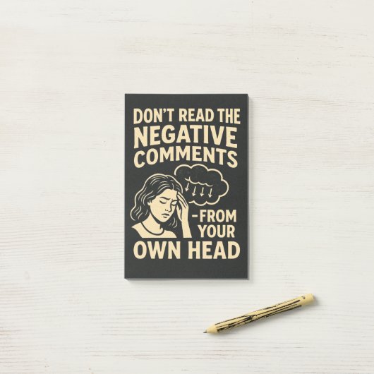 Don't read the negative comments  post-it® notes (Op bureau)