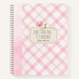Don't Read This, It's Personal – Cute Pink Floral Notitieboek