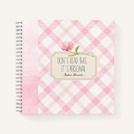 Don't Read This, It's Personal – Cute Pink Floral Notitieboek