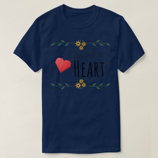 Dont Rip mijn Heart- en Origamdesign T-shirt (Design voorkant)