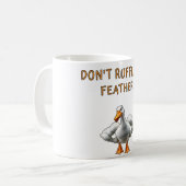 Don't Ruffle My Feathers – Buff Duck Edition Koffiemok (Voorkant links)