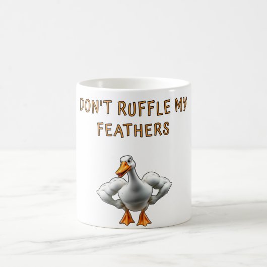 Don't Ruffle My Feathers – Buff Duck Edition Koffiemok (Center)