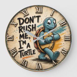 Don't Rush Me I'm a Turtle Grote Klok