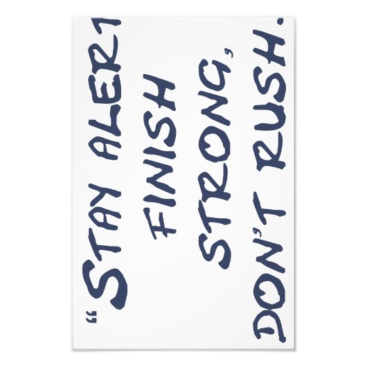 Dont Rush Poster (Voorkant)