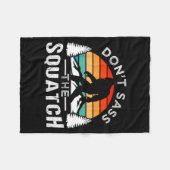 Don't S The Squatch Bigfoot  Fleece Deken (Voorkant (Horizontaal))