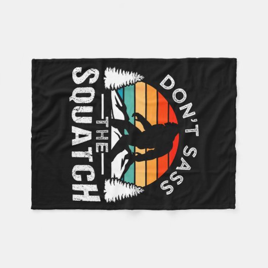 Don't S The Squatch Bigfoot Fleece Deken (Voorkant (Horizontaal))