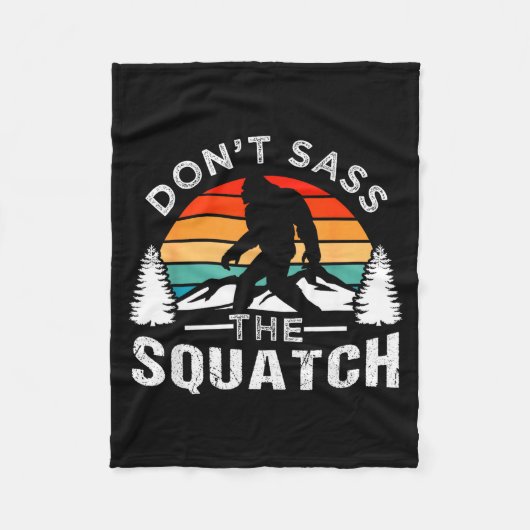 Don't S The Squatch Bigfoot  Fleece Deken (Voorkant)
