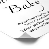  Don't say baby Evergreen baby shower Poster (Hoek)