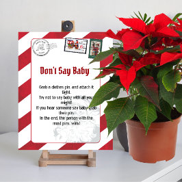 Dont Say Baby santa's brief noordpool gestempeld Poster