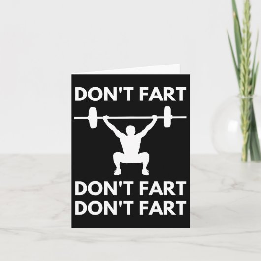 Don't scheet grappig Fitness Gym Workout Gewichthe Kaart (Voorkant)