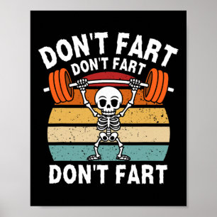 Don't scheet grappig Fitness Gym Workout Gewichthe Poster