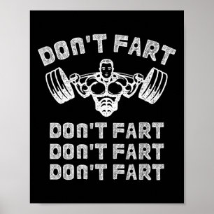 Don't scheet grappig Fitness Gym Workout Gewichthe Poster
