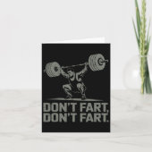 Don't scheet Grappig Gewichtheffen Joke Gym Humor  Kaart (Voorkant)