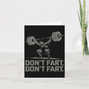 Don't scheet Grappig Gewichtheffen Joke Gym Humor  Kaart