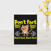 Don't scheet grappig Gym Fitness Cat Workout Gewic Kaart (Gele Bloem)