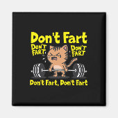 Don't scheet grappig Gym Fitness Cat Workout Gewic Magneet (Voorkant)