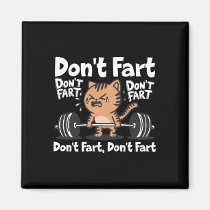 Don't scheet grappig Gym Fitness Cat Workout Gewic Magneet