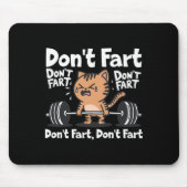 Don't scheet grappig Gym Fitness Cat Workout Gewic Muismat (Voorkant)