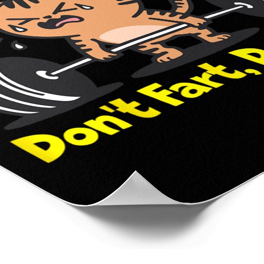 Don't scheet grappig Gym Fitness Cat Workout Gewic Poster (Hoek)