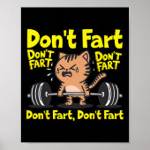 Don't scheet grappig Gym Fitness Cat Workout Gewic Poster (Voorkant)