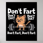 Don't scheet grappig Gym Fitness Cat Workout Gewic Poster (Voorkant)