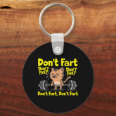 Don't scheet grappig Gym Fitness Cat Workout Gewic Sleutelhanger (Voorkant)