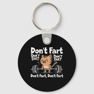 Don't scheet grappig Gym Fitness Cat Workout Gewic Sleutelhanger